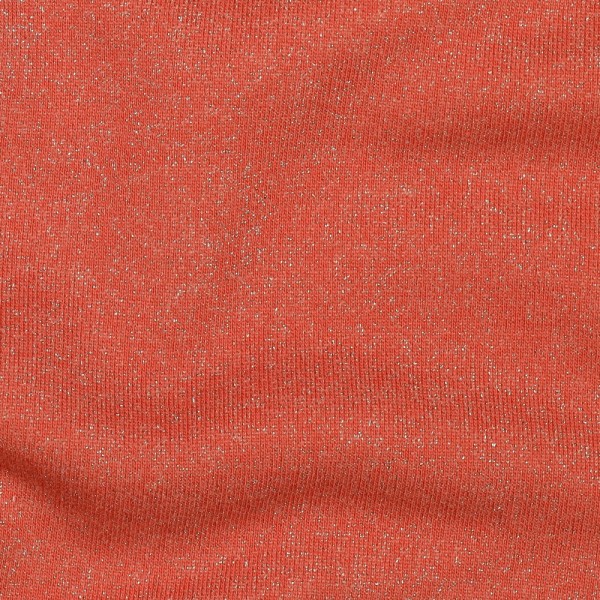 kuschelweicher Glitzer-Wintersweat - terracotta