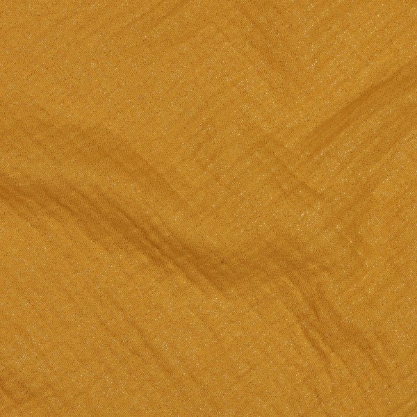 Glitzer-Musselin - Double Gauze - ocker