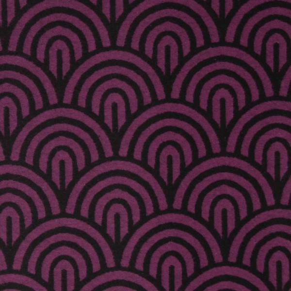 Swafing - Emily - schwarz-aubergine - Jacquard Jersey