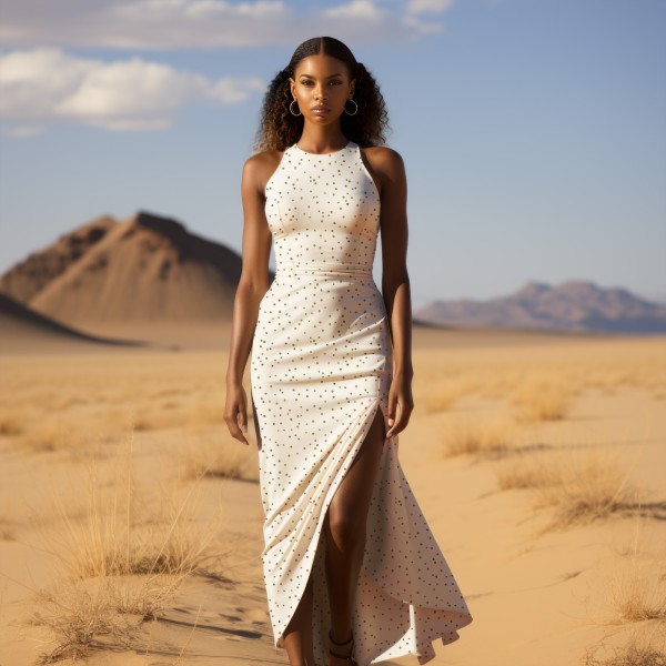 Eigenproduktion - Glamorous - Glam-Dotties - ivory - Baumwolljersey