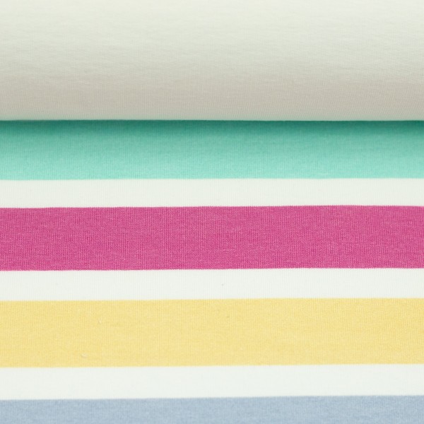 Swafing - Simply Stripes by Lillesol & Pelle - weiß/bunt - French Terry