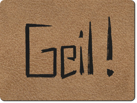 Eigenproduktion - Kunstleder Label - Geil ! - camel