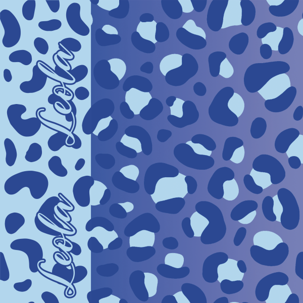 Eigenproduktion - Leola - Farbverlauf - blau-hellblau - French Terry