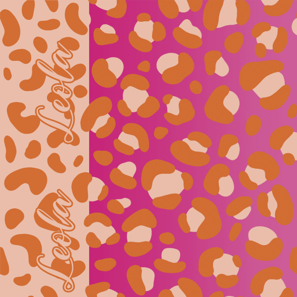 Eigenproduktion - Leola - Farbverlauf - pink-orange - French Terry
