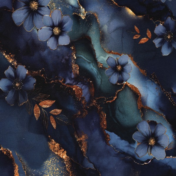 shiny flowers - blau - Punta di Roma