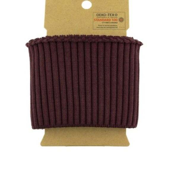 Cuff - Grobstrick - uni - aubergine -