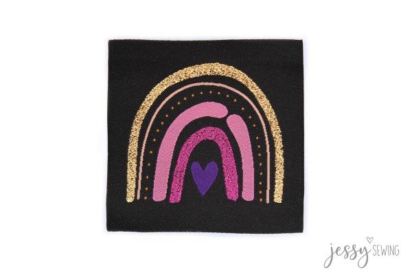 XL-Weblabel - "Glitter rainbow black" - Glitzer