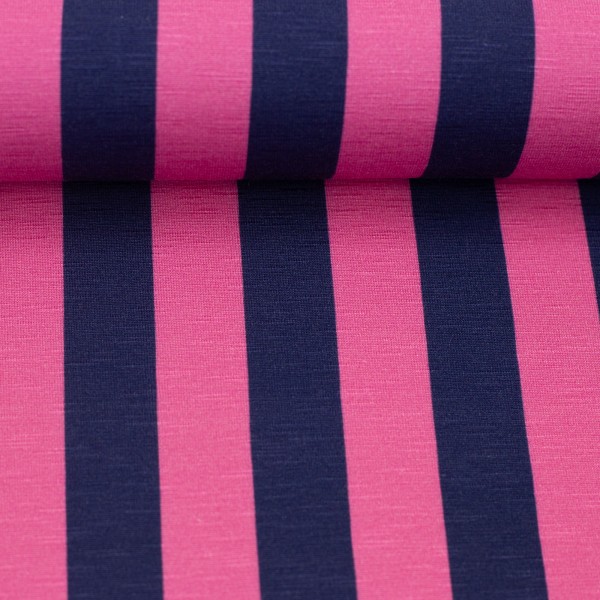 Swafing - Happy Stripes - by Cherry Picking - dunkelblau - Viskosejersey