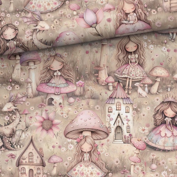 Prinzessin & Drache - Allover - French Terry