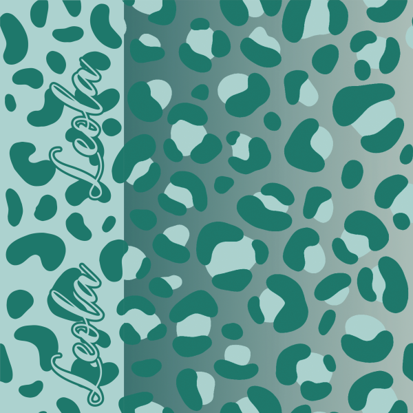 Eigenproduktion - Leola - Farbverlauf - petrolgrün-mint - French Terry