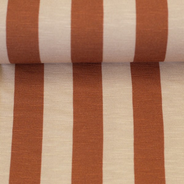 Swafing - Happy Stripes - by Cherry Picking - sand - Viskosejersey