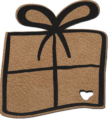 Eigenproduktion - Kunstleder Label - Geschenk - camel