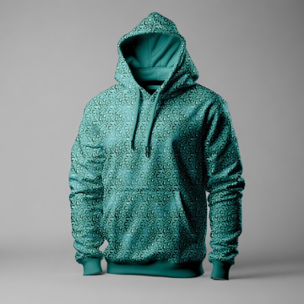 Eigenproduktion - Glamorous - Allover - petrol - French Terry