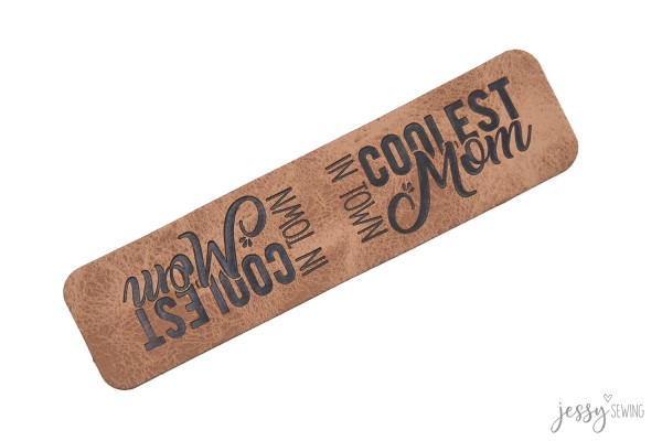 Kunstleder Label - Knick-mich "coolest Mom in town"