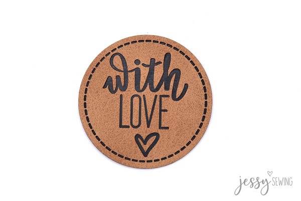 Kunstleder Label - "with Love"
