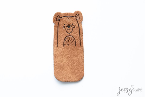 Kunstleder Label - Knick-mich "Bear"