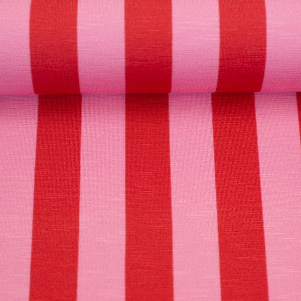 Swafing - Happy Stripes - by Cherry Picking - rosa - Viskosejersey