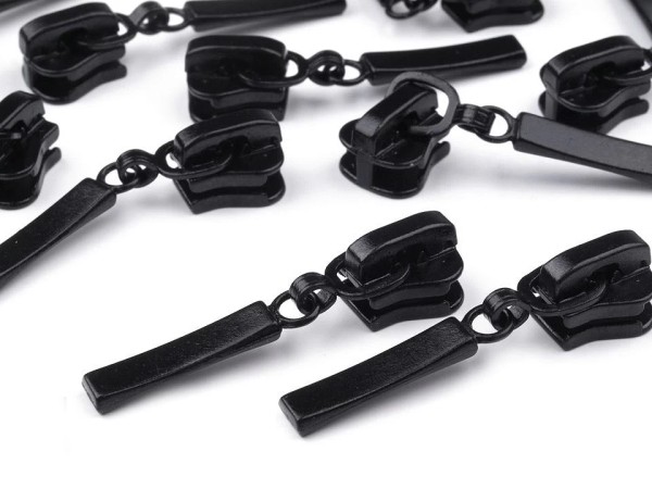 Zipper - für Spiralreißverschlüsse - 5mm - schwarz