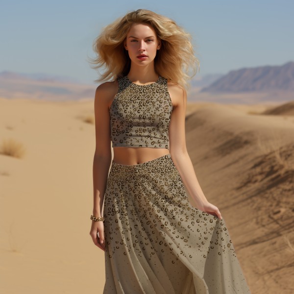 Eigenproduktion - Glamorous - Bordüre - mocca - Baumwolljersey