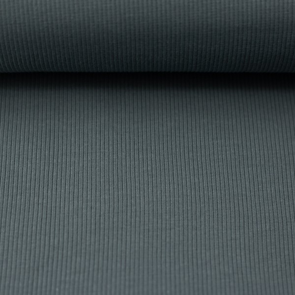 Swafing - Tessa - Feinripp Bündchen - uni - altblau