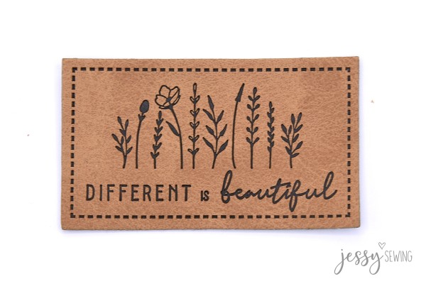 Kunstleder Label - "Different is beautiful"