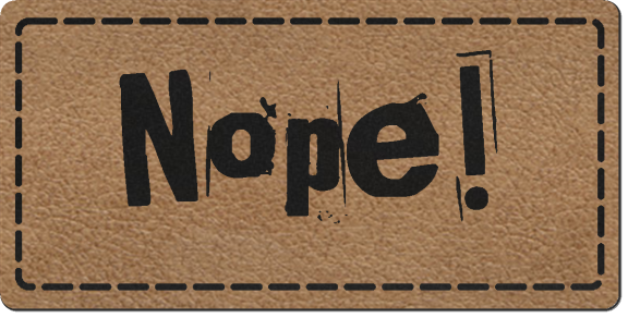 Eigenproduktion - Kunstleder Label - Nope! - camel