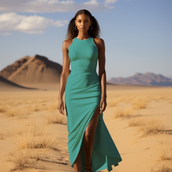 Eigenproduktion - Glamorous - Glam-Dotties - petrol - Baumwolljersey