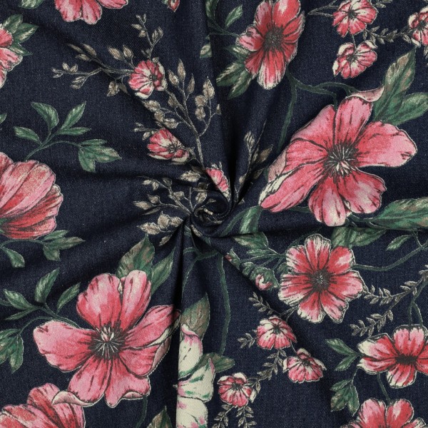 beautiful Flowers - dunkelblau - Jeans