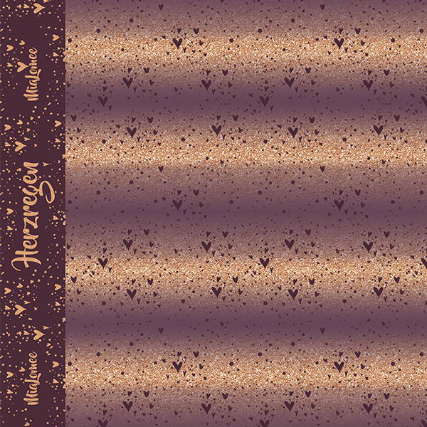Eigenproduktion - Herzregen - champagner-brombeere - French Terry