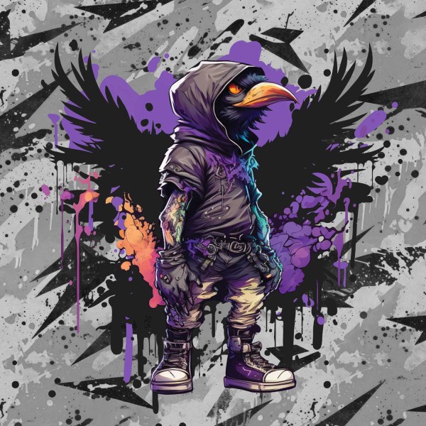 Panel - Tattoo-Animals - Raabe - French Terry