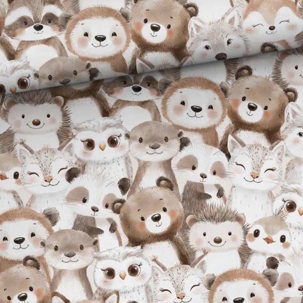 Cute forest Animals - Allover - French Terry