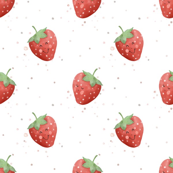 Eigenproduktion - Happy Fruits - Erdbeeren - Baumwolljersey