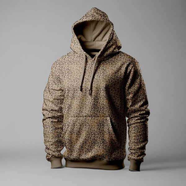 Eigenproduktion - Glamorous - Leo Allover - mocca - French Terry