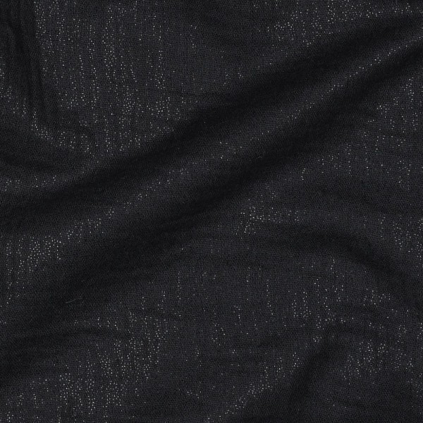 Glitzer-Musselin - Double Gauze - schwarz