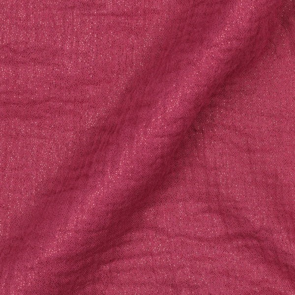 Glitzer-Musselin - Double Gauze - kirschrot