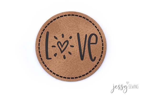 Kunstleder Label - "Love"