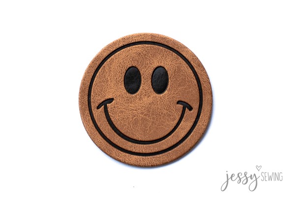 Kunstleder Label - "Happy Smile"