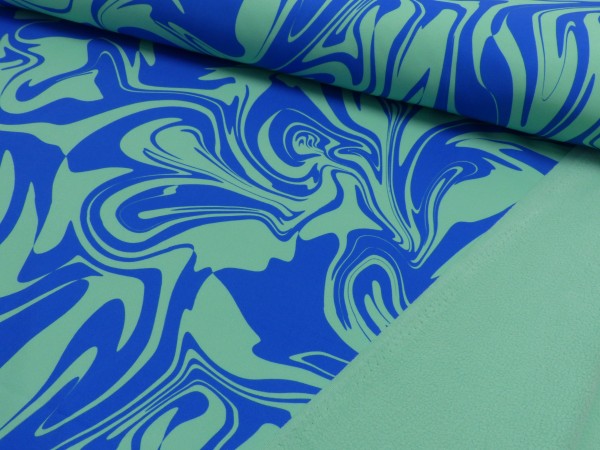 Softshell - Swirl - grün-blau