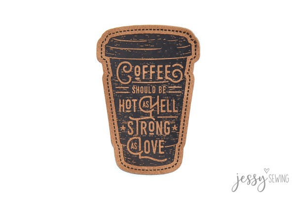 Kunstleder Label - "Coffee"