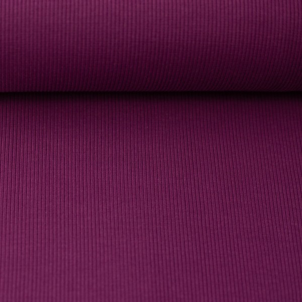 Swafing - Tessa - Feinripp Bündchen - uni - dunkel pink