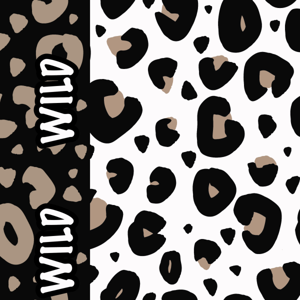 Eigenproduktion - WILD - weiß-taupe - Baumwolljersey