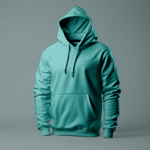 Eigenproduktion - Glamorous - Glam-Dotties - petrol - French Terry