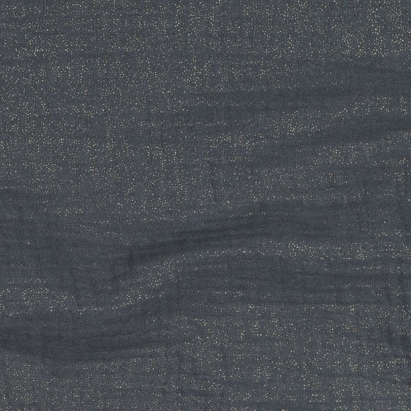 Glitzer-Musselin - Double Gauze - kiefergrün